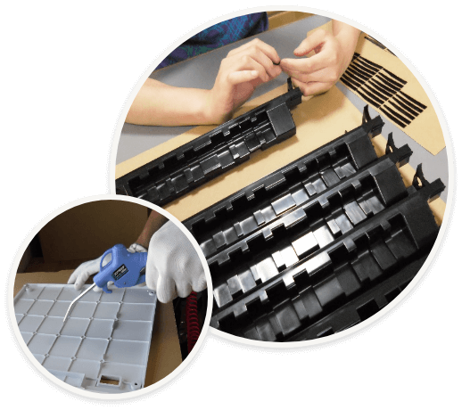 手作業での部品加工